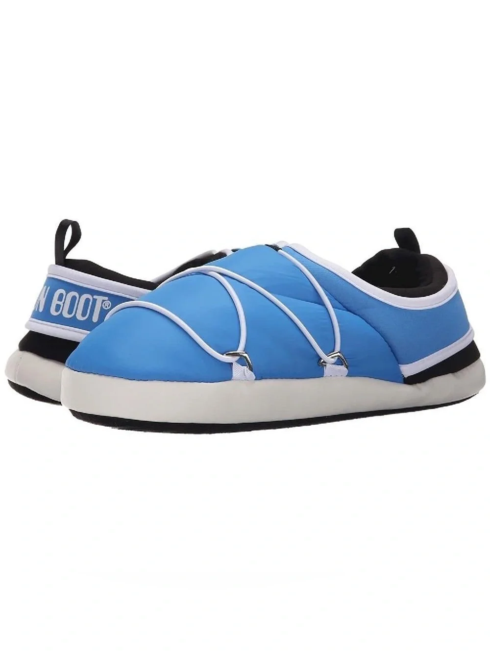 Moon Boot Apollo Blue & White Slippers - Size 6.5-7.5